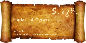 Septei Ágnes névjegykártya