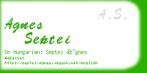 agnes septei business card